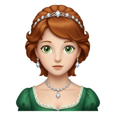 a young lady from the regency era called Frances, named the diamond of the season, more regency, she has chestnut hair and green eyes sticker