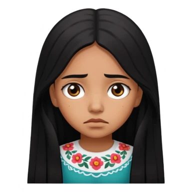 Mexican girl with very sad sticker