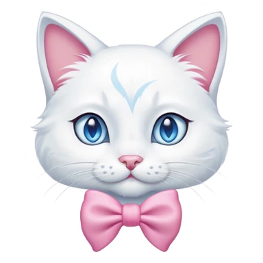 cat marie from aristocats with pink bow sticker
