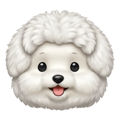 Bichon Frisé head Twitter emoji style sticker
