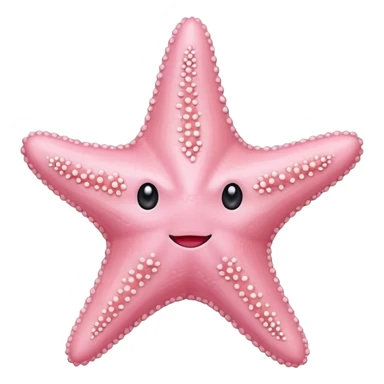 Pastel pink starfish sticker