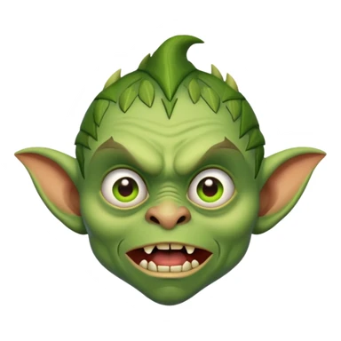 Steven Miller as a goblin, surprised expression sticker