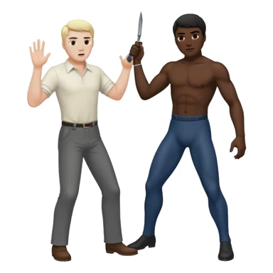 A white guy whipping a black guy sticker