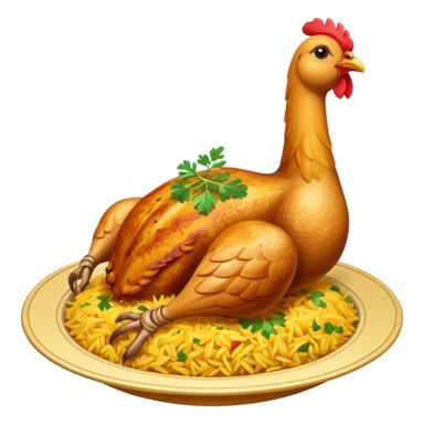 Karachi chicken Biryani emoji with leg piece  sticker