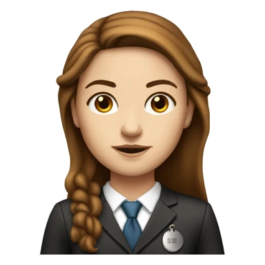 white-girl-with-long-brown-hair-lawyer and notepad sticker