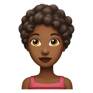 Brown girl with lipstick in hand sticker