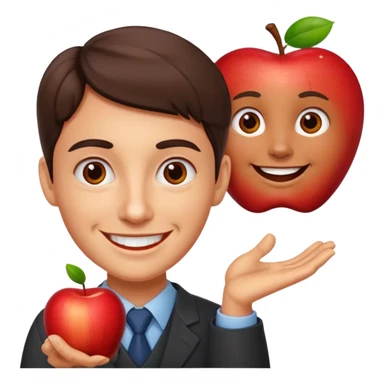 Spanish teacher with apple sticker