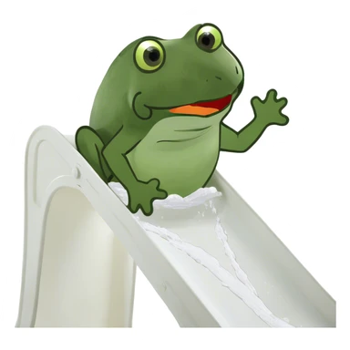 Sliding down a slide sticker