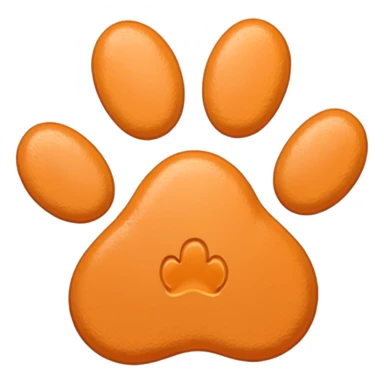 a very light pale pastel orange #ffbe8c pawprint sticker