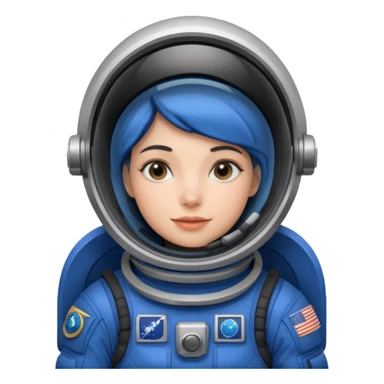woman,  astronaut, blue and black design sticker