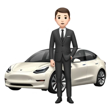 White tesla model 3 with a sleaky physician next to it sticker