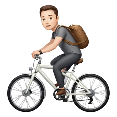 elon musk riding bike sticker