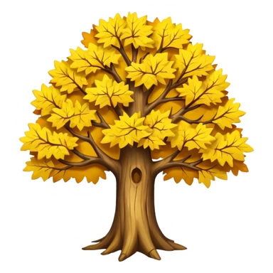 tree with yellow leaves sticker