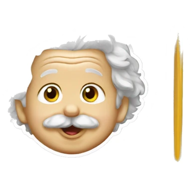 albert einstein happy baby sticker sticker