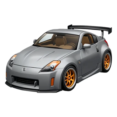 Um 350 z cinza em pixel art fazendo drift sticker