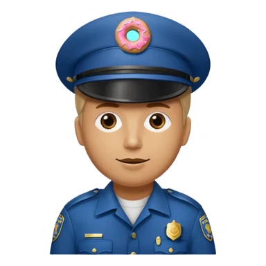 Police officer trooper donut sticker
