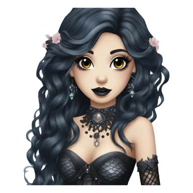 goth mermaid hime gyaru girl sticker