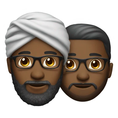 African American male with turban, glasses and full beard  sticker
