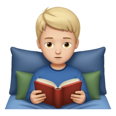 A boy morning in the reading  sticker