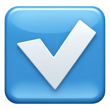 can u make roblox blue square checkmark and square should be tilted sticker