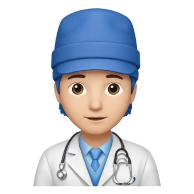 doctor with blue hat sticker
