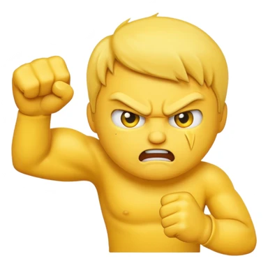 Angry emoji with fist sticker