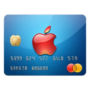 Shiny Apple credit card sticker