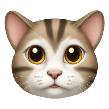 fat lop-eared cat with brown stripes sticker
