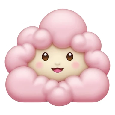 pink cloud with zzz sticker
