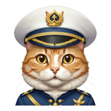 Cat capitan sticker