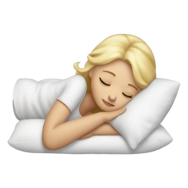 Blonde girl sleeping on a pillow sticker