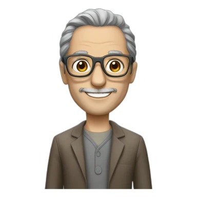 Professeur de la casa de papel avec des lunettes et un sourire m sticker