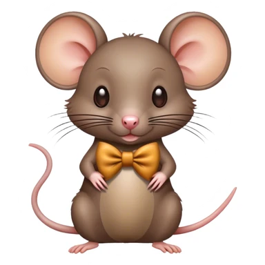 A rat with a bow  sticker
