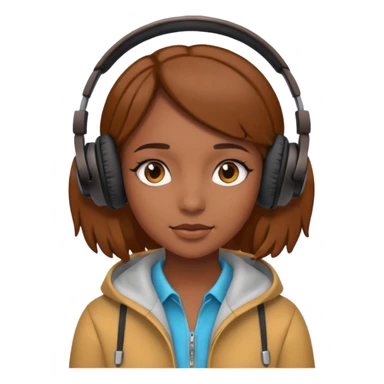 Une fille qui porte un casque écouteur  sticker