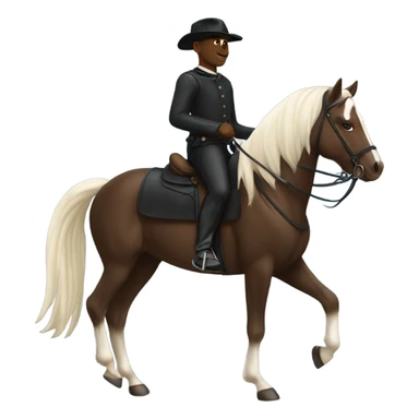 All black men riding a horse classes￼ sticker