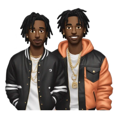 Ken carson rapper with playboi carti rapper sticker
