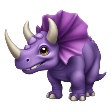 purple triceratops sticker