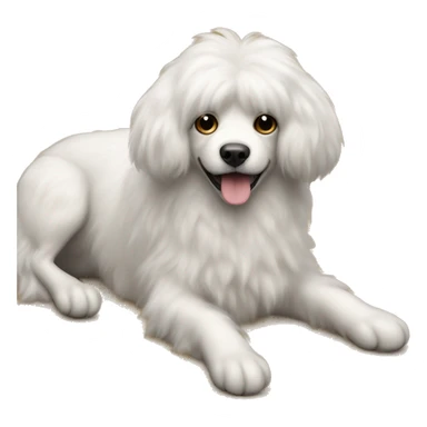fluffy dog with very skinny legs sticker
