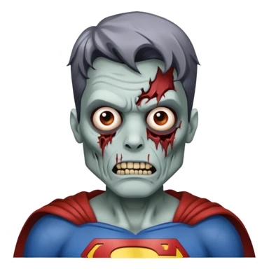 bizarro superman zombie sticker