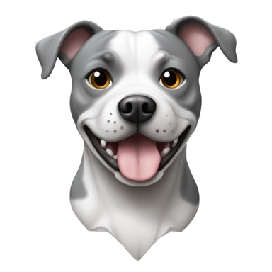 Staffie dog grey and White  sticker