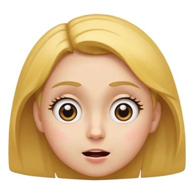 Face looking to the side with wide eyes and low mouth with raised eyebrows (the viral face for this is a bad idea, but we’re totally gonna do it together anyway) make it a girl and make them tilting their head to the side, looking at me with side eyes and mouth closed making a smiling frown face sticker