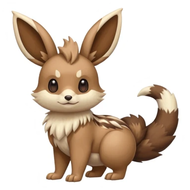Lopunny-Buneary-Eevee-Furret-Linoone-fusion (full body) sticker