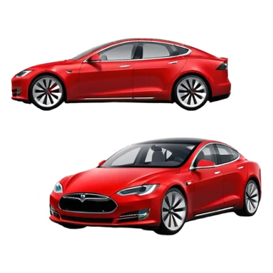 Tesla Model S - Tesla (Model Year: 2022) (Iconic colour: Red) sticker