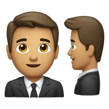 hombre con maletin silueta sticker