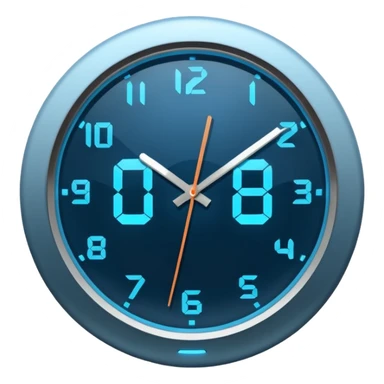 A futuristic clock sticker