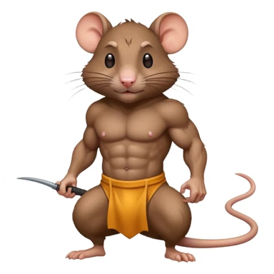 rat with abs sticker