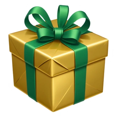 gift in golden and green shadows sticker