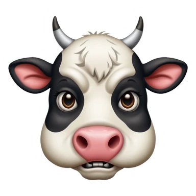 tattooed-scary-looking-cow-with-heavy-face-tattoes sticker