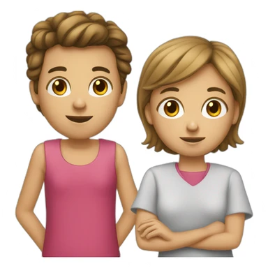 Une fille qui encourage un garçon qui court sticker