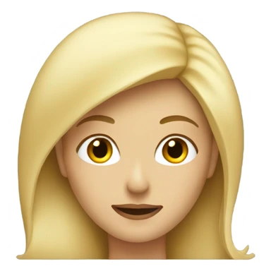 Blonde lady with squinty eyes sticker